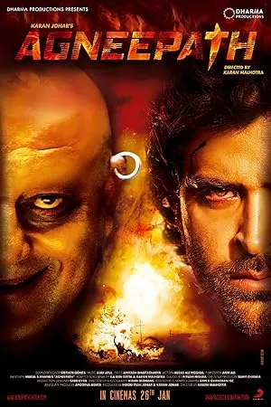 Agneepath 2012 poster featuring Hrithik Roshan and Sanjay Dutt