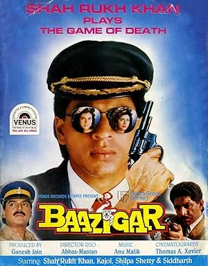 Baazigar movie poster featuring Shah Rukh Khan