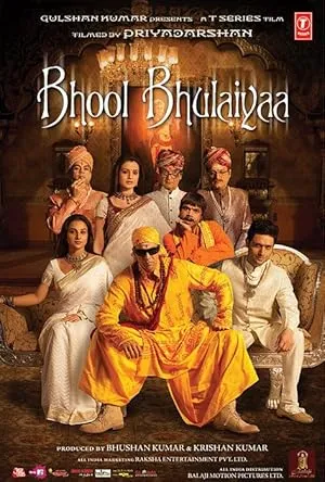 Bhool Bhulaiyaa poster featuring Akshay Kumar and Vidya Balan