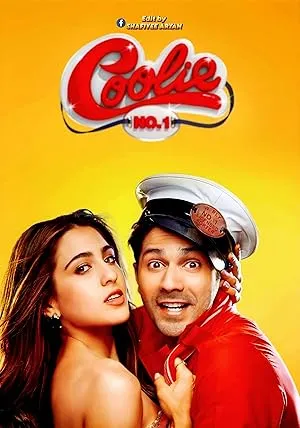 Coolie No. 1 poster featuring Govinda and Karisma Kapoor