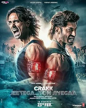 Crakk movie poster with Vidyut Jammwal in extreme sports gear