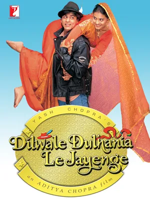 Dilwale Dulhania Le Jayenge poster featuring Shah Rukh Khan and Kajol