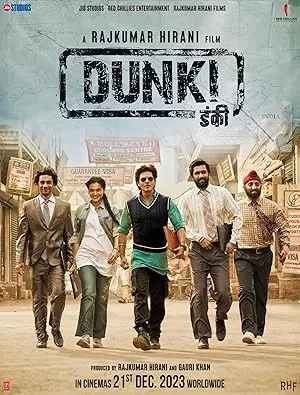 Dunki poster featuring Shah Rukh Khan