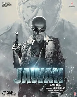 Jawan movie poster featuring Shah Rukh Khan