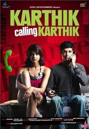 Karthik Calling Karthik poster with Farhan Akhtar on phone
