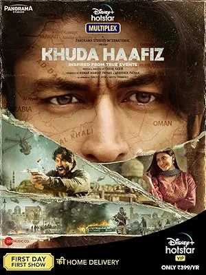 Khuda Haafiz poster featuring a intense Vidyut Jammwal