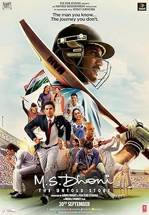 MS Dhoni The Untold Story poster with Sushant Singh Rajput