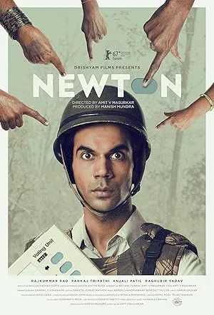 Newton movie poster featuring Rajkummar Rao and Pankaj Tripathi