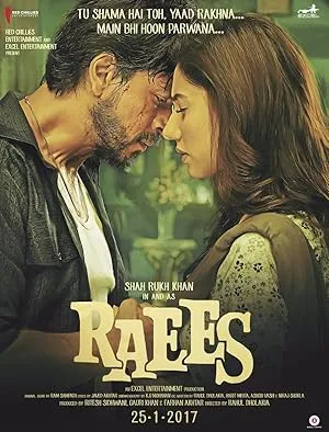Raees movie poster featuring Shah Rukh Khan