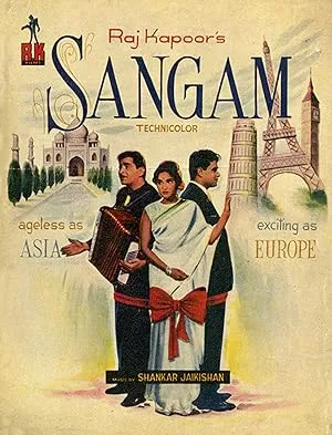 Sangam poster with Raj Kapoor, Rajendra Kumar, Vyjayanthimala