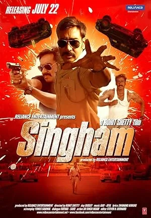 Singham movie poster featuring Ajay Devgn