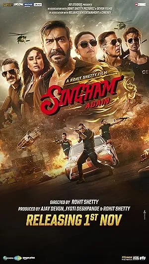 Singham Again poster with Ajay Devgn