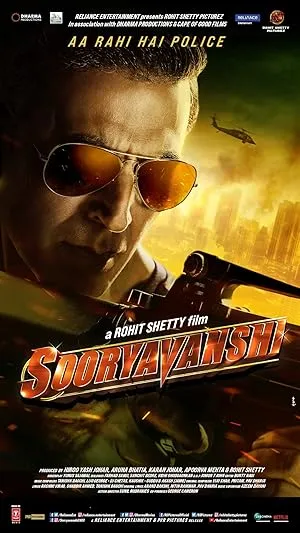 Sooryavanshi movie poster featuring Akshay Kumar, Ajay Devgn, and Ranveer Singh